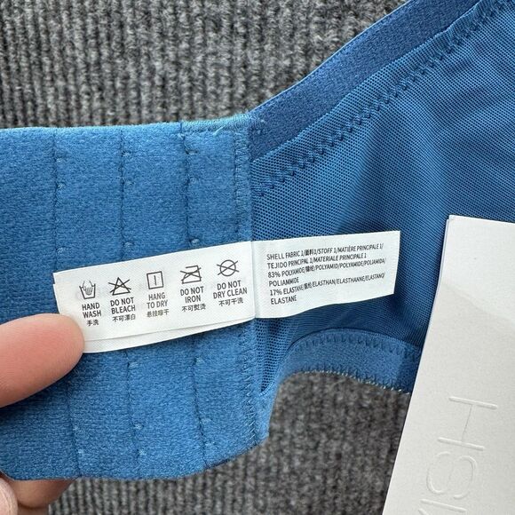 HSIA Lightly Padded Underwire Bra 36DDD Blue Soft Supportive Cups NEW - Picture 9 of 10
